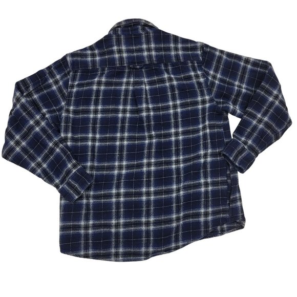 Woolrich Thick Cotton Button Down Shirt Shacket Blue Plaid Men's XL - Picture 2 of 15